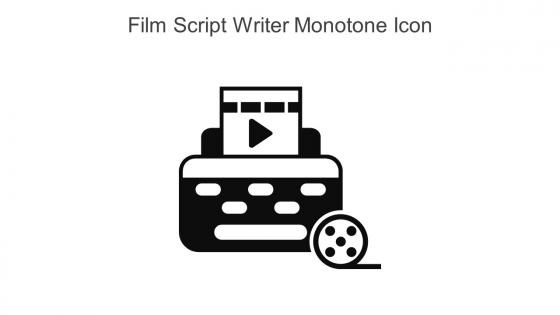 Film Script Writer Monotone Icon In Powerpoint Pptx Png And Editable Eps Format
