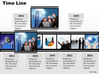 Filmstrip timeline roadmap for visual diaplay 0114