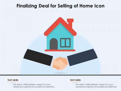 Finalizing deal for selling of home icon