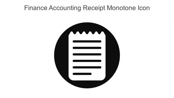 Finance Accounting Receipt Monotone Icon In Powerpoint Pptx Png And Editable Eps Format