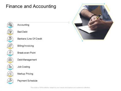 Finance and accounting company management ppt designs