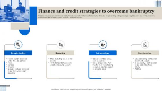 Finance And Credit Strategies To Overcome Bankruptcy