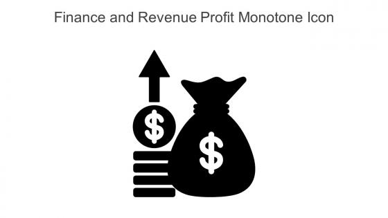 Finance And Revenue Profit Monotone Icon In Powerpoint Pptx Png And Editable Eps Format