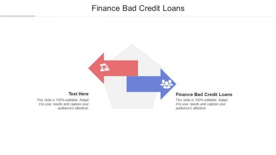 Finance bad credit loans ppt powerpoint presentation visual aids backgrounds cpb