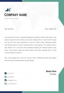 Finance consultant single page letterhead design template