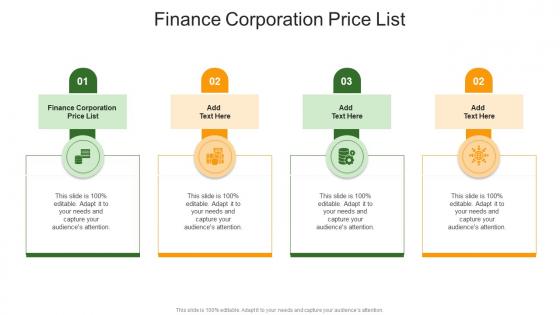 Finance Corporation Price List In Powerpoint And Google Slides Cpb