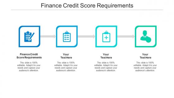 Finance credit score requirements ppt powerpoint presentation professional show cpb