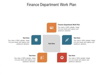 Finance department work plan ppt powerpoint presentation inspiration show cpb