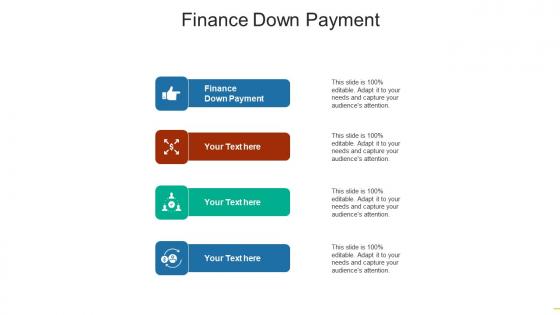 Finance down payment ppt powerpoint presentation gallery example introduction cpb