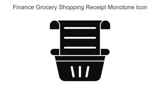 Finance Grocery Shopping Receipt Monotone Icon In Powerpoint Pptx Png And Editable Eps Format