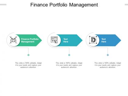 Finance portfolio management ppt powerpoint presentation show maker cpb