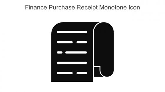 Finance Purchase Receipt Monotone Icon In Powerpoint Pptx Png And Editable Eps Format