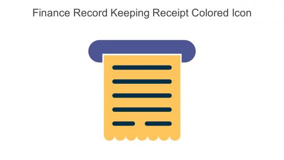 Finance Record Keeping Receipt Colored Icon In Powerpoint Pptx Png And Editable Eps Format