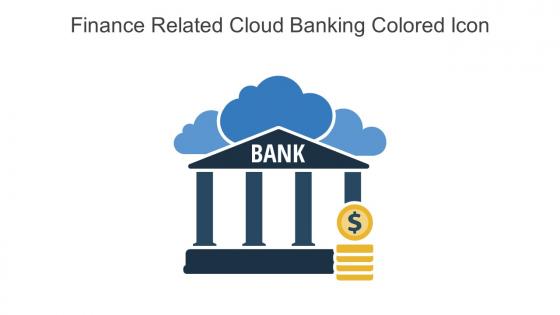 Finance Related Cloud Banking Colored Icon In Powerpoint Pptx Png And Editable Eps Format
