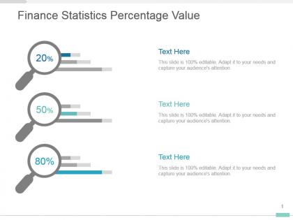 Finance statistics percentage value powerpoint slide layout