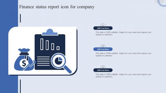 Finance Status Report Icon For Company