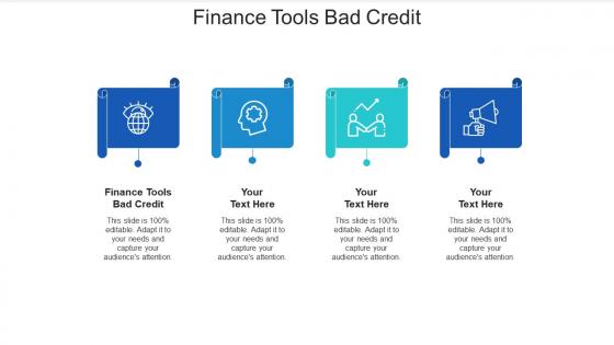 Finance tools bad credit ppt powerpoint presentation show graphics tutorials cpb