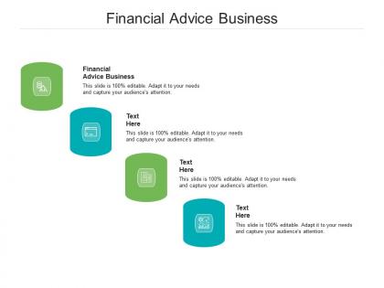 Financial advice business ppt powerpoint presentation rules cpb
