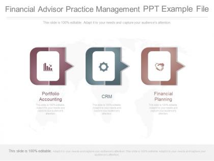Financial advisor practice management ppt example file