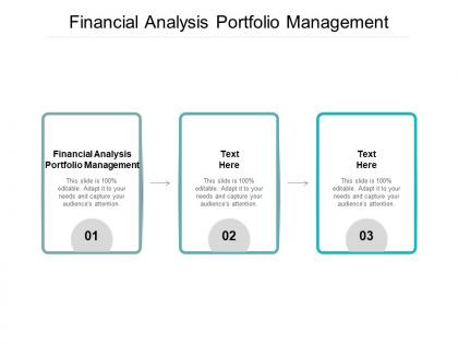 Financial analysis portfolio management ppt powerpoint presentation ideas elements cpb