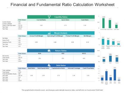 Financial and fundamental ratio calculation worksheet