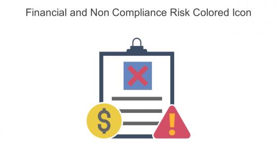 Financial And Non Compliance Risk Colored Icon In Powerpoint Pptx Png And Editable Eps Format