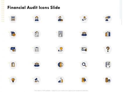 Financial audit icons slide ppt powerpoint presentation introduction
