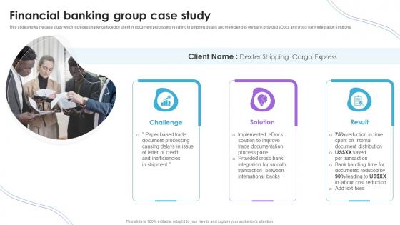 Financial Banking Group Case Study Financial Institution Company Profile Ppt Slides Guidelines