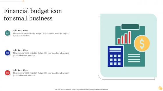 Financial Budget Icon For Small Business