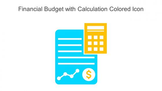 Financial Budget With Calculation Colored Icon In Powerpoint Pptx Png And Editable Eps Format
