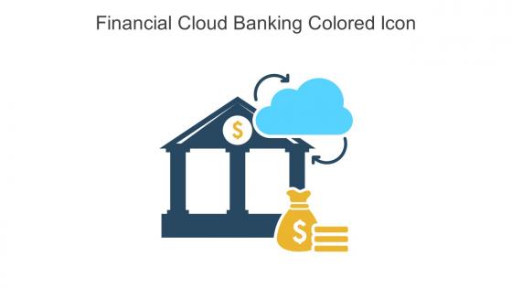 Financial Cloud Banking Colored Icon In Powerpoint Pptx Png And Editable Eps Format