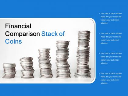Financial comparison stack of coins