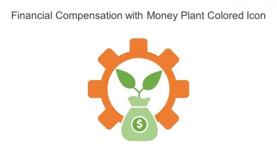 Financial Compensation With Money Plant Colored Icon In Powerpoint Pptx Png And Editable Eps Format