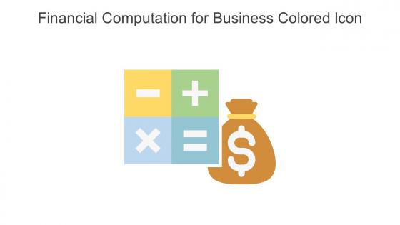 Financial Computation For Business Colored Icon In Powerpoint Pptx Png And Editable Eps Format