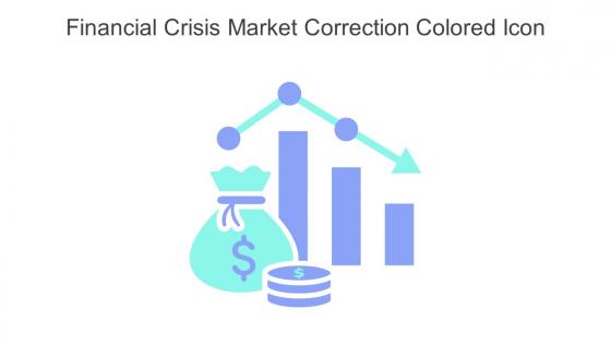 Financial Crisis Market Correction Colored Icon In Powerpoint Pptx Png And Editable Eps Format