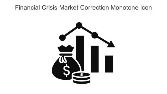 Financial Crisis Market Correction Monotone Icon In Powerpoint Pptx Png And Editable Eps Format