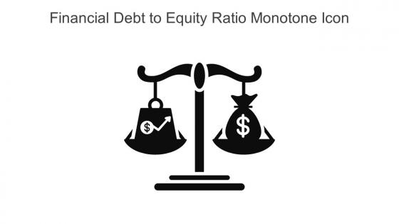 Financial Debt To Equity Ratio Monotone Icon In Powerpoint Pptx Png And Editable Eps Format