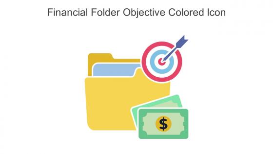 Financial Folder Objective Colored Icon In Powerpoint Pptx Png And Editable Eps Format