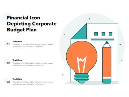 Financial icon depicting corporate budget plan