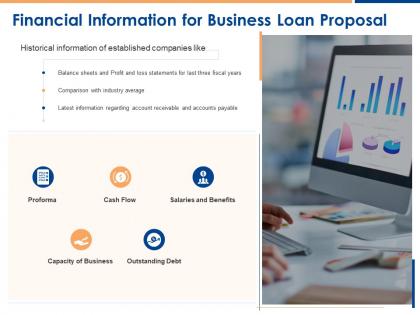 Financial information for business loan proposal ppt powerpoint presentation visual aids show