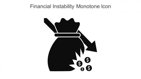 Financial Instability Monotone Icon In Powerpoint Pptx Png And Editable Eps Format
