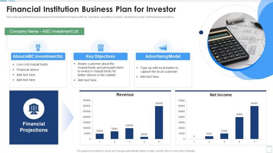 Financial Institution Business Plan For Investor