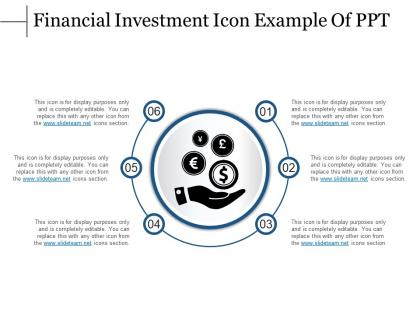 Financial investment icon example of ppt