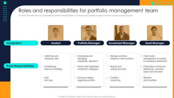 Financial Investment Portfolio Management Roles And Responsibilities For Portfolio Management Team