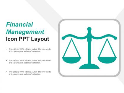 Financial management icon ppt layout