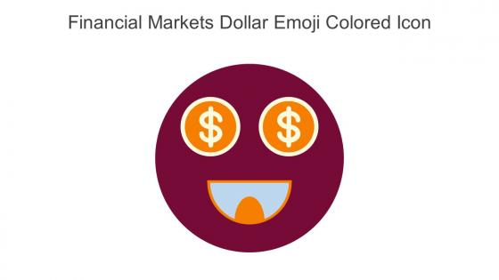Financial Markets Dollar Emoji Colored Icon In Powerpoint Pptx Png And Editable Eps Format