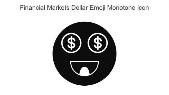 Financial Markets Dollar Emoji Monotone Icon In Powerpoint Pptx Png And Editable Eps Format
