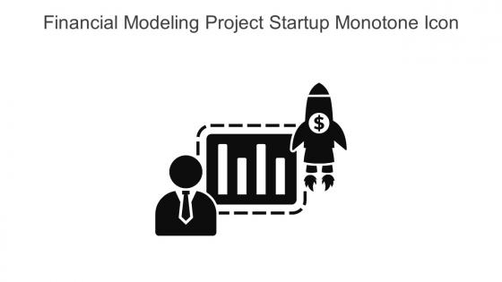 Financial Modeling Project Startup Monotone Icon In Powerpoint Pptx Png And Editable Eps Format
