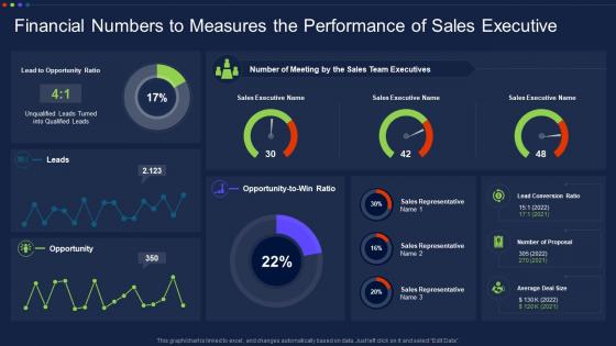 Financial Numbers To Measures The Performance Of Sales Executive