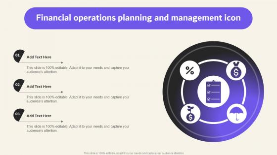 Financial Operations Planning And Management Icon